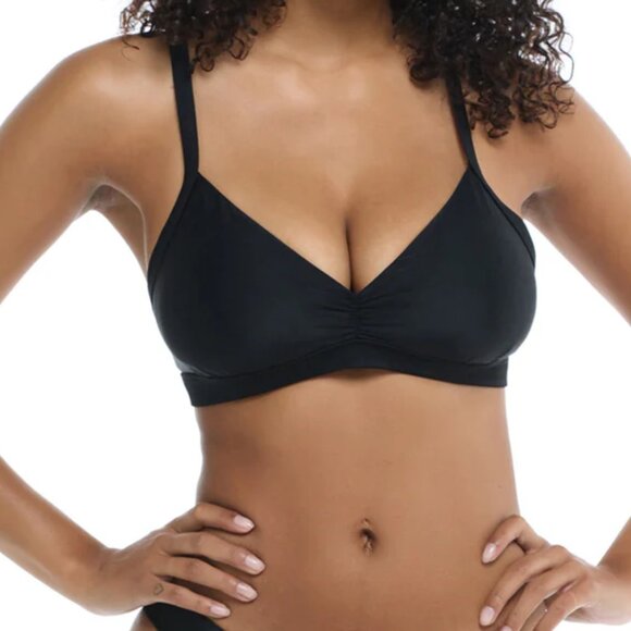 Body Glove Women's Smoothies Drew D-F Cup Black Swim Top- Size D Cup- New! - Picture 8 of 11